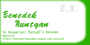 benedek muntyan business card